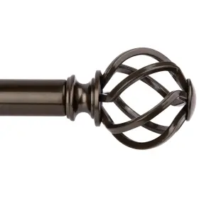 Tw-010350554-us-f1 Kamanina Bronze Curtain Rods For Windows 72 To 144 Inches 6-12ft 1 Inch Lo
