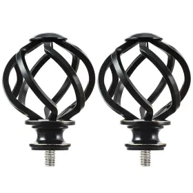 Tw-030000203-us-f3 Kamanina Replacement Finials For 1 Or 7/8 Inch Curtain Rods Twisted Cage M6