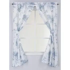 Kashi Home 815634086944 Printed Canvas Bathroom Window Curtains 54 Inch X58