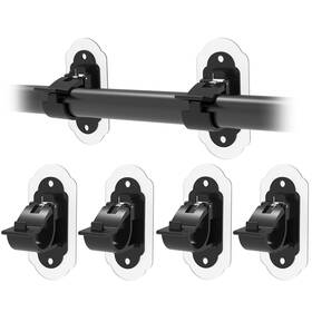 Keamimu Kea0006 No Drill Curtain Rod Brackets Needed Holders Adhes