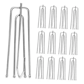 16793869988273 Keleapeker 30 Pcs Curtain Hooks For Drapes Galvanized Metal Pinch Pleat Hook Clip 4