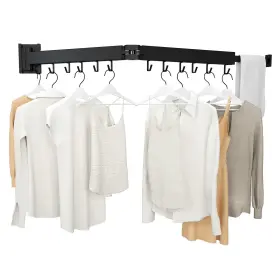 2-fold Kelisiting 282982364017 Wall Mount Clothes Drying Rack Foldable And Sturdy Laundry