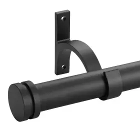 Ke-118 Kemmie 1 Inch Diameter Single Curtain Rods For Windows 72 To 144 Inches Adjustable