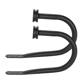 Ke-122 Kemmie Curtain Holders 2 Pack Matte Black Decorative Holdbacks For Wall Cur