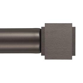 Kemmie Ke-143 1 Inch Curtain Rod Telescoping Single Drapery 36-72 Inches Bronze
