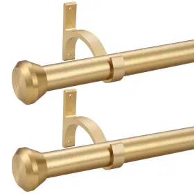 Ke-218 Kemmie 2 Pack Telescoping Curtain Rods Side 1inch Diameter Drapery Rod