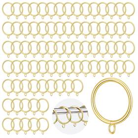 Kenaeooe 732893 100 Pcs Curtain Rings With Eyelets Metal Drapery 1.5 Inch Inner Diamet
