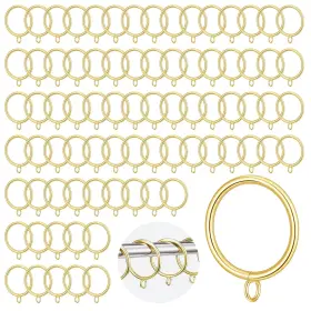732893 Kenaeooe 100 Pcs Curtain Rings With Eyelets Metal Drapery 1.5 Inch Inner Diamet