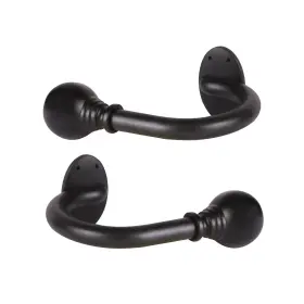 Kenney 042437022842 Fast Fit Easy Install Birkin 5/8ft Decorative Curtain Holdbacks Oil Rubbed Br