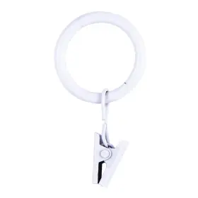 Kenney 042437031455 Clip Rings For 5/8 Inch To 3/4 Diameter Curtain Rods White 14-pack