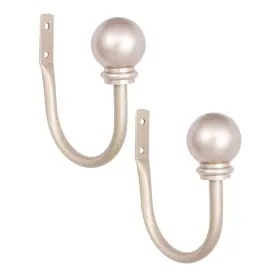 Kn74812 Kenney 042437042680 Chelsea Ball End Steel Curtain Holdbacks For Curtains And Drapes