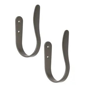 Kenney 042437518871 Gallery Decorative Holdbacks For Curtains And Drapes Set Of 2 Gunmetal