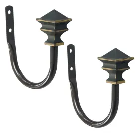 Kenney 042437544795 Arts And Crafts Window Curtain Holdback Pair Oil Rubbed Bronze