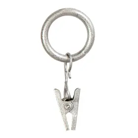 Kenney 042437550017 Petit Window Curtain Clip Rings Pewter 14 Count Pack Of 1