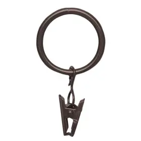 Kenney 042437750035 Window Curtain Clip Rings Set Of 14 Brown