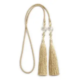 Kenney 042437943321 Small Bead Rope Window Curtain Tieback Taupe
