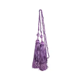 Kenney 042437976152 Tweener Jeweled Tassel Rope Window Curtain Tieback Purple 21-inch