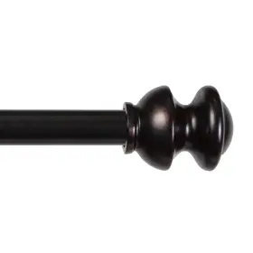 Daz71607 Kenney Kendall Knob Window Curtain Rod Adjustable 48-86 Inch Antique Rust