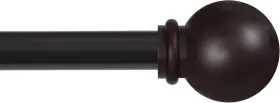 Daz71706 Kenney Chelsea Ball End Window Curtain Rod 28-48 Inch Weathered Brown
