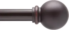 Kn71707 Kenney Chelsea Ball End Window Curtain Rod 48-86 Inch Weathered Brown