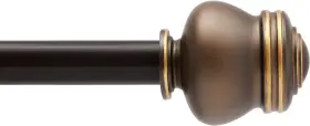 Kn71722 Kenney Glendale Knob Window Curtain Rod Adjustable Oil Rubbed Bronze