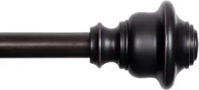 Kn75243 Kenney Fast Fit Easy Install Finn Knob End 66-120 Inch Weathered Brown