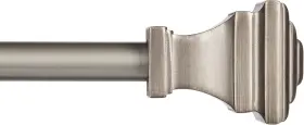 Kn75244 Kenney Fast Fit Easy Install Milton Square End 36-66 Inch Pewter