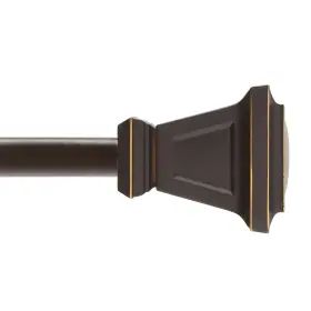 Kn75351 Kenney Seville Square End Standard Decorative Window Curtain Rod 48-