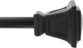 Kn75797 Kenney Seville Square End Standard 90-130 Inch Matte Black