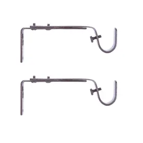 Kn85291 Kenney Adjustable Curtain Rod Brackets Mocha For 3/4 Inch