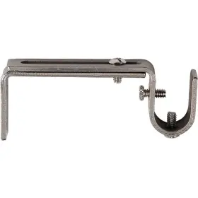 Kn85293 Kenney Adjustable Single Satin Nickel Curtain Rod Bracket 2-pack