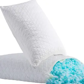Keyoohome 760570368749 Shredded Memory Foam Pillows For Sleeping Bed Standard Size Set Of 2