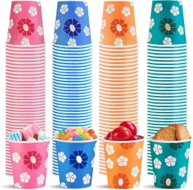 2022tu Kgktu 500 Pack 5oz Disposable Paper Cups Colorful Small Mouthwash For Parties