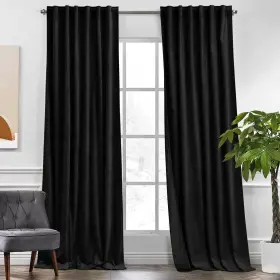 Kguscbr5sd2-52120c05 Kgorge Black Velvet Curtains 120 Inches 2 Panels Blackout Fo