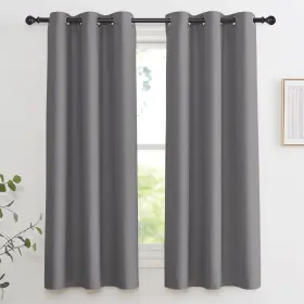 Kguscgm1sd2cp Kgorge Grey Blackout Curtains For Bedroom 2 Panels 42 X 63 Inch Grommet Top