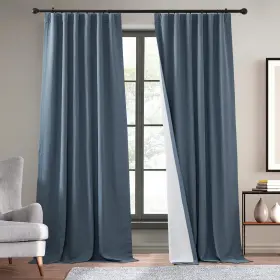 Kguschbr63-2l2-52108c76 Kgorge Blackout Faux Linen Curtains 108 Inches Long Light Block Soundproof T