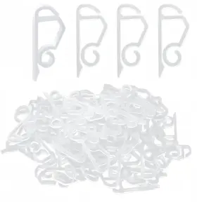 Kty003-b-w Kihanyoh Christmas Light Clips White Gutter Hooks Outside String Lights Weather