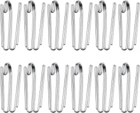Kilymezh 445056382336 20 Metal Curtain Hooks - Heavy Duty Pinch Pleat Deep Prong Tape Pins
