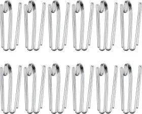 Kilymezh 761062139724 Metal Curtain Hooks Pinch Pleat Header Tape Pins Heavy Duty Deep Prong 20