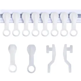 Kilymezh 761062140317 Curtain Glider Hooks White Plastic Hook For Rail Track Pack O