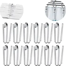 Kilymezh 761062140324 Metal Curtain Hooks Pinch Pleat Header Tape Pins Heavy Duty Deep Prong 30