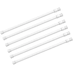 Ly3-120 Kimwason 6 Pack Spring Tension Curtain Rod Adjustable Length For Kitchen Bathroom Cu