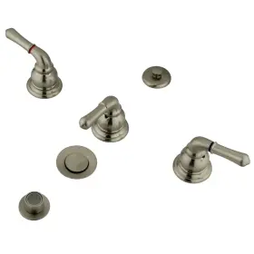 Kb328fl Kingston Brass Kb328 Magellan Triple Handle Bidet Faucet With Lever