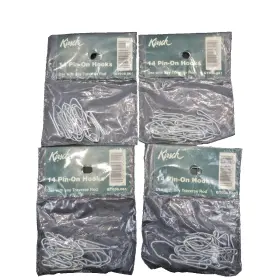 Kirsch 027837457210 New Old Stock Genuine Pin On 1.5 Inch Drapery Hooks 4 Packs Of 14