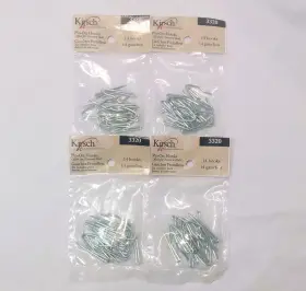 Kirsch 027837481420 1-1/2 Inch Heavy Duty Drapery Pin-on Hooks 4 Of 14 Each - 56 Total -traverse