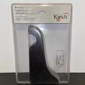Kirsch 027837639951 Dark Wood 6 Inch Projection Center Support Bracket 1 3/8 Diameter Pole