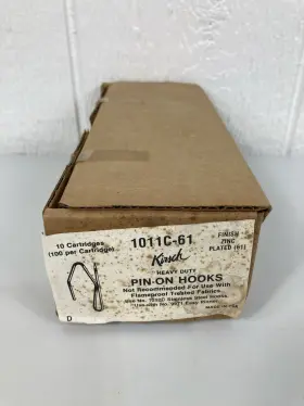 1011c-61 Kirsch Drapery Pin On Hooks 1000 Pieces Zinc Plated