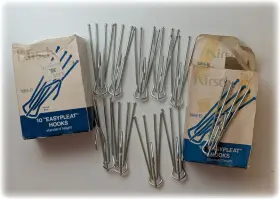 1065-b Kirsch Vintage Easypleat Pleater Curtain Hooks For Traverse Drapery Rods 2 Boxes