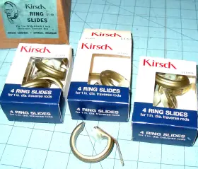 51130-b Kirsch 12 Vintage Gold Ring Slide Lot Decorative Drapery Traverse 1 Inch Rod Usa Nos