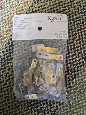 51440b.063 Kirsch Replacement Slides For 1 3/8 Inch Decorative Traverse Rod 14 Pack